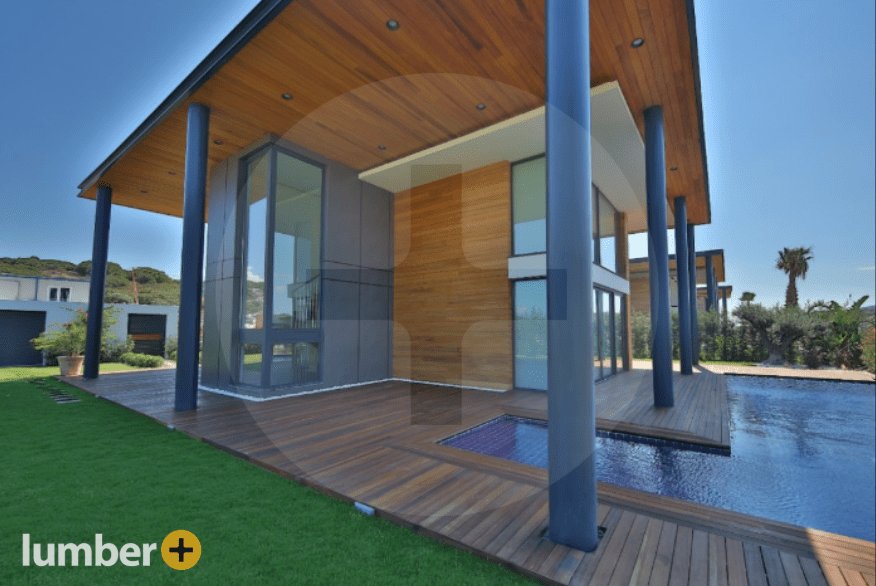 Thermowood Ayous offers a breezy look with outdoor durability.