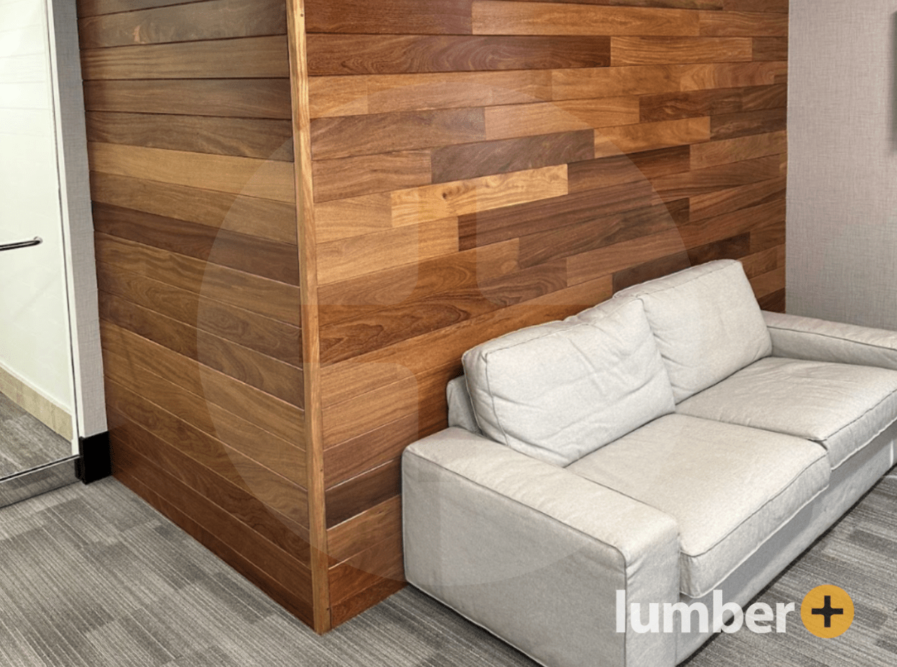 an image of Lumber Plus IPE wood used on an interior wall