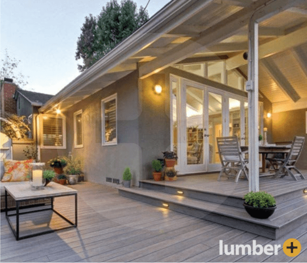 A beautiful multi level deck with timbertech decking.