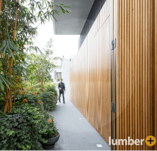 Vertical Camaru cladding on the exterior of a building.