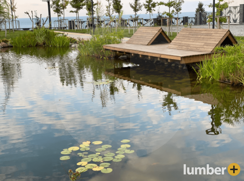 floating deck idea hovering over a pond