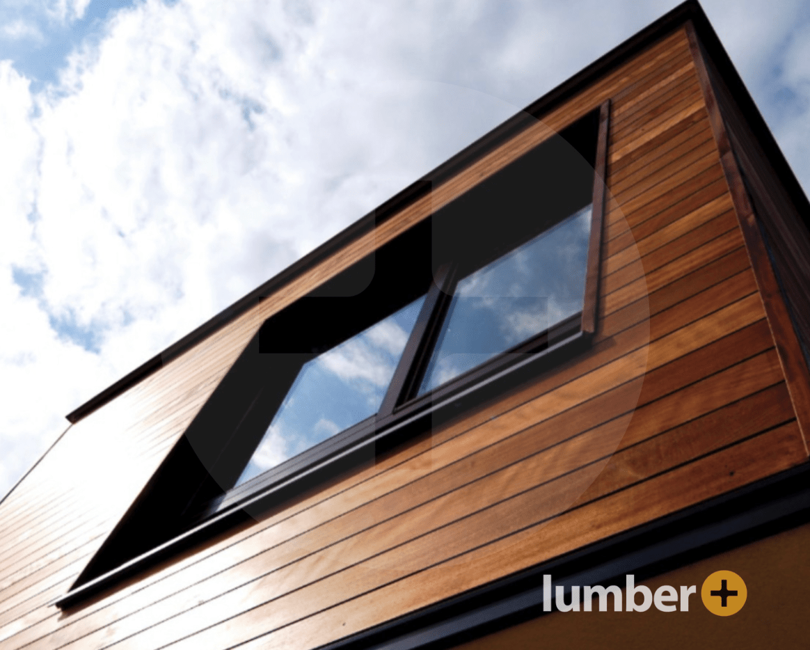 A home with wood recladding.