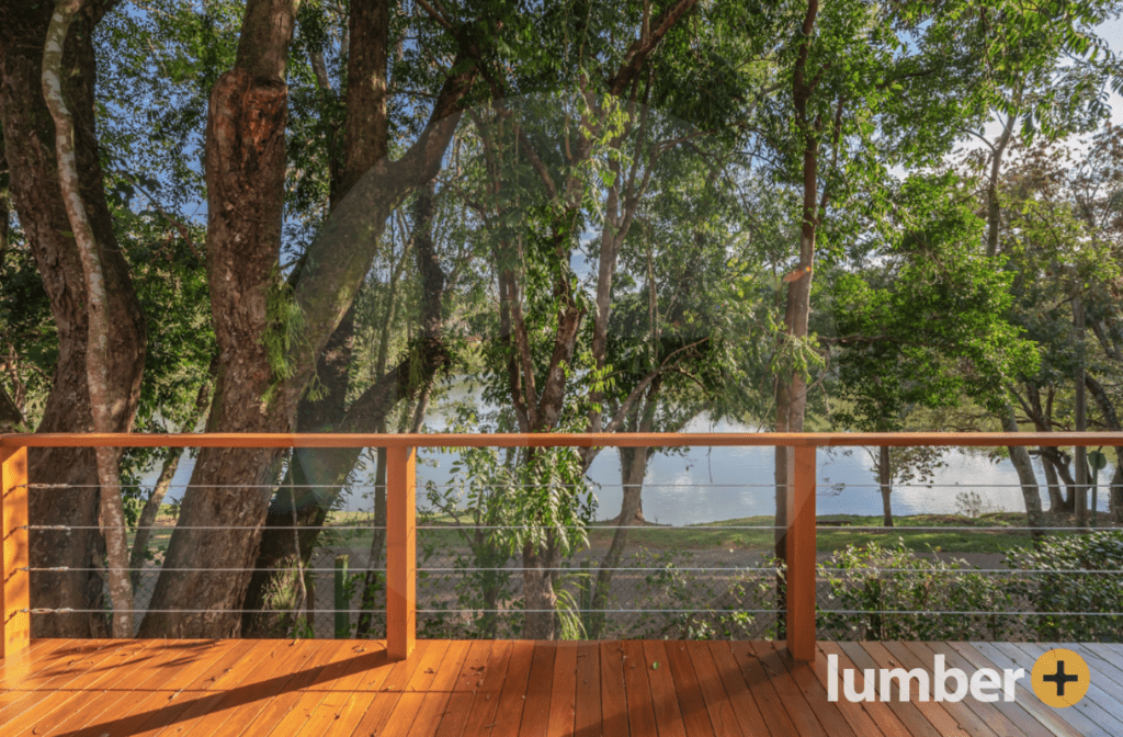 an image of an Ipe wood deck overlooking a body of water