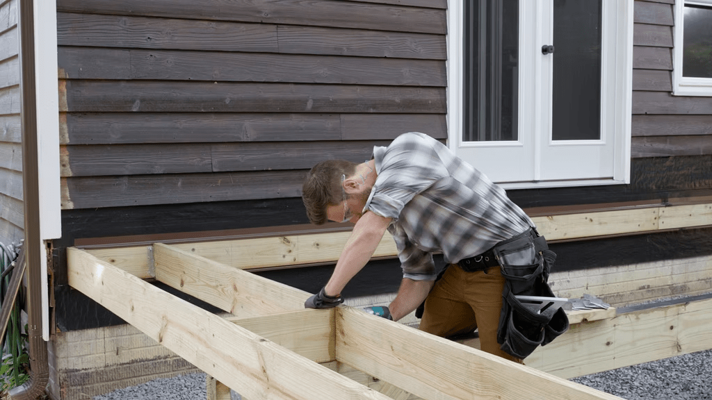 Trex decking joist spacing being installed by a Trex professional.